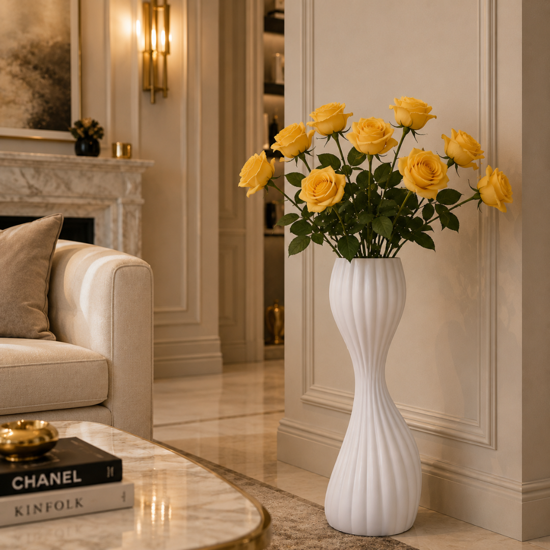 Grand vase en verre coloré