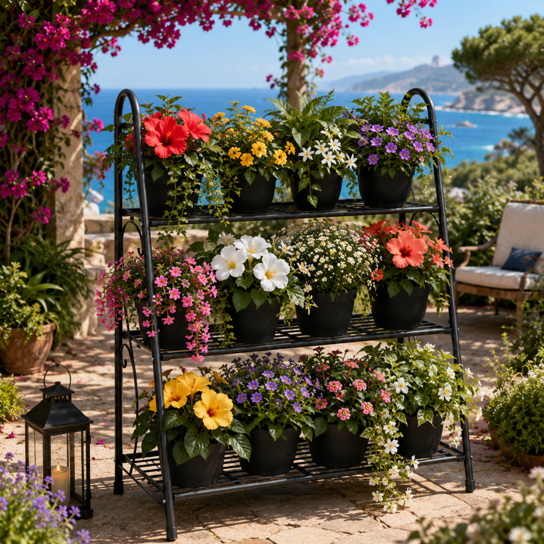 Support pour jardinière métal balcon