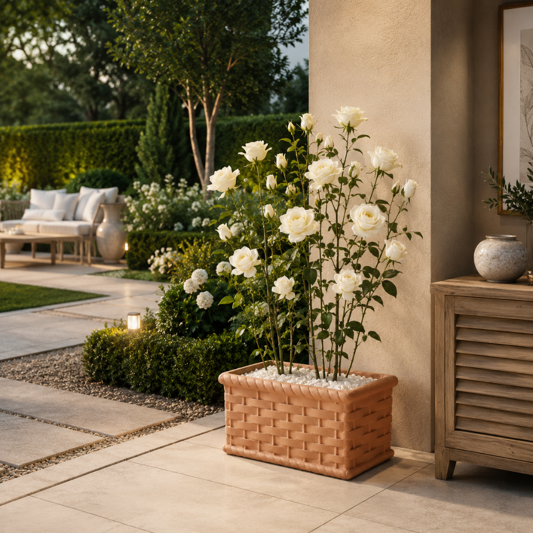 Petite jardinière rectangulaire
