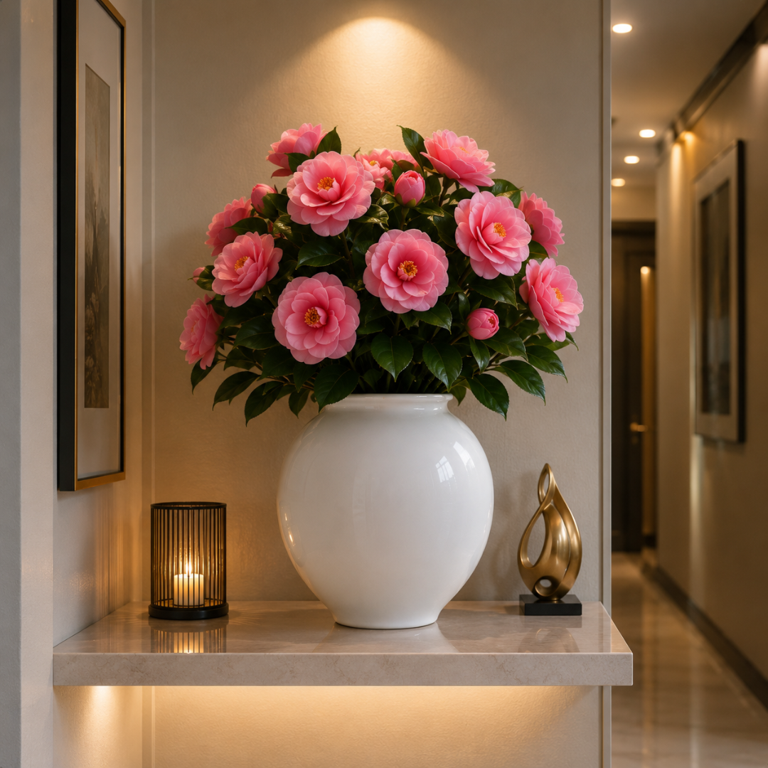 Vase rond blanc