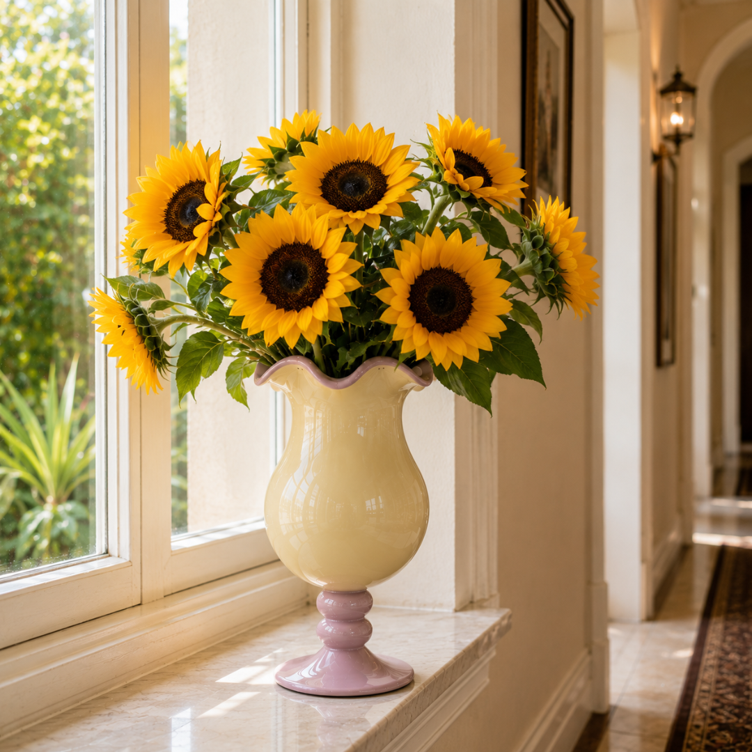 Vase sur pied design
