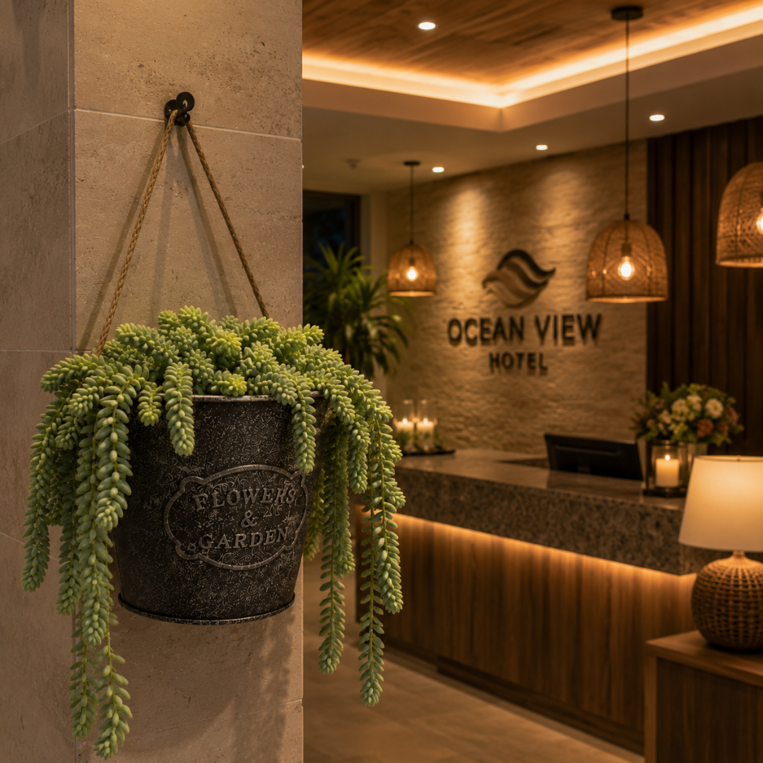 Suspension metal pour plante
