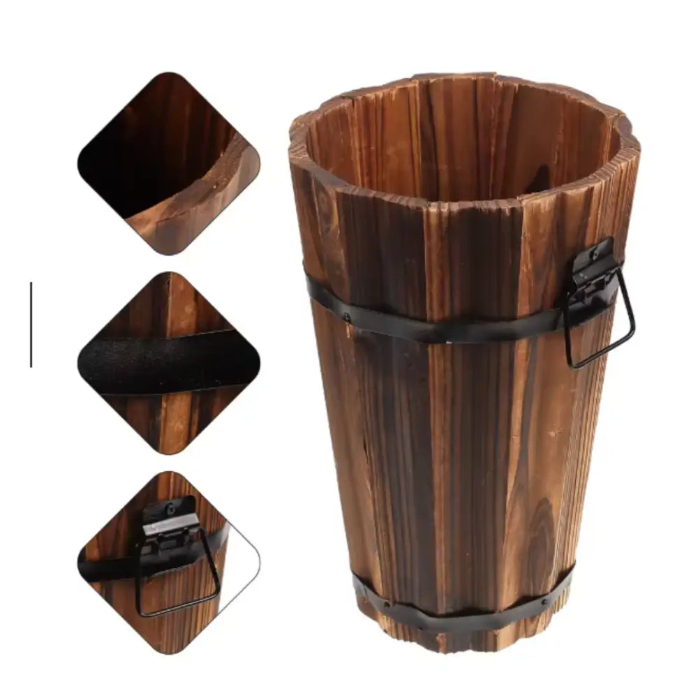 Grand pot de fleur bois