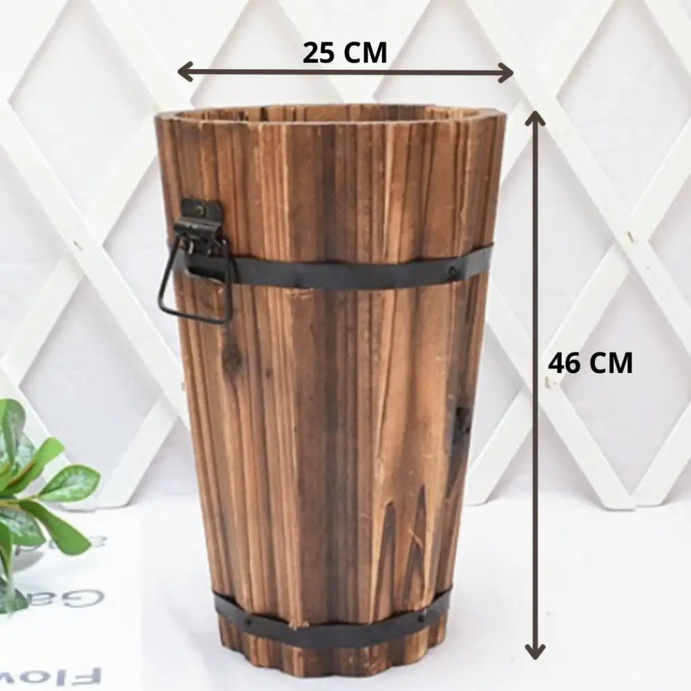 Grand pot de fleur bois