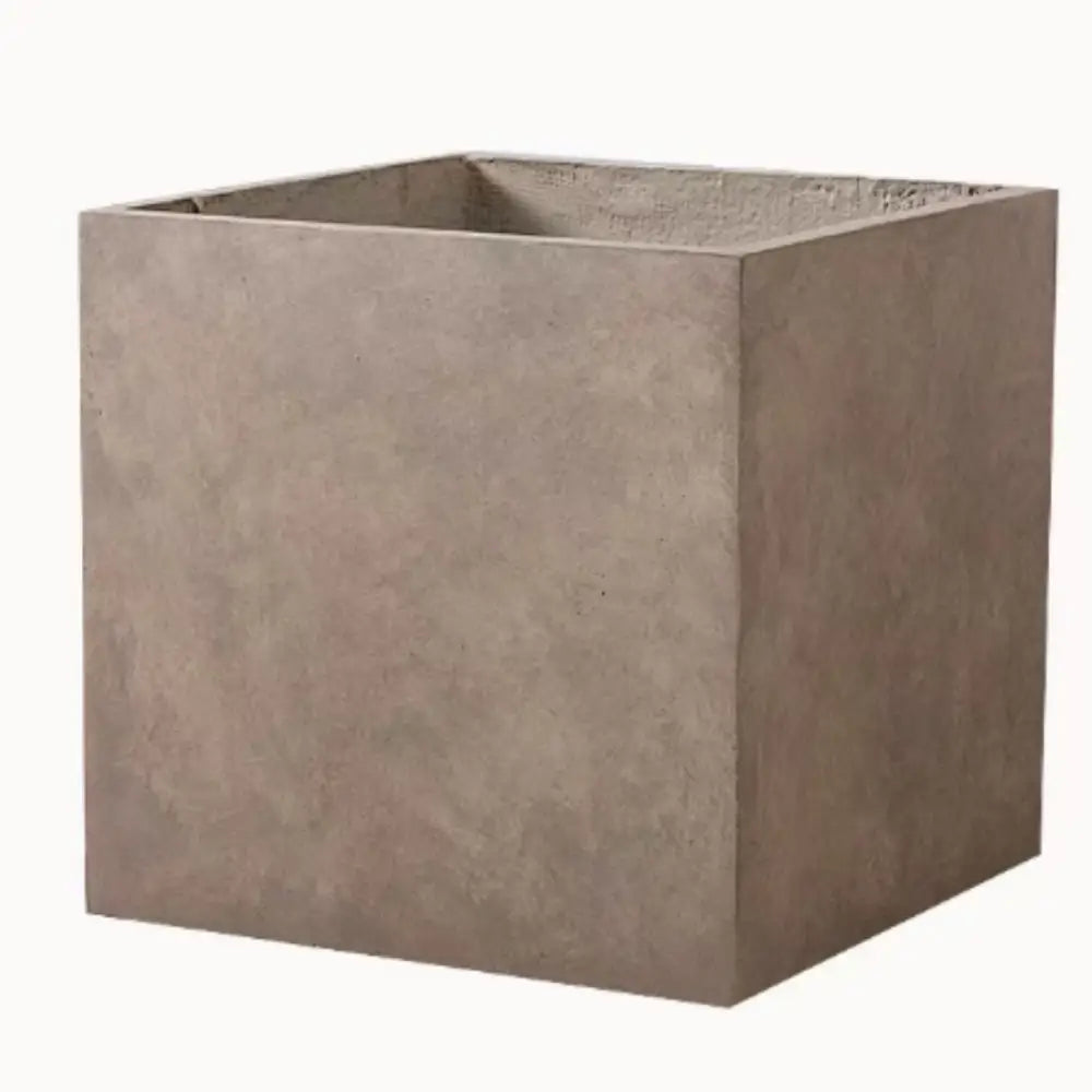 Grand pot de fleur carré - Moka