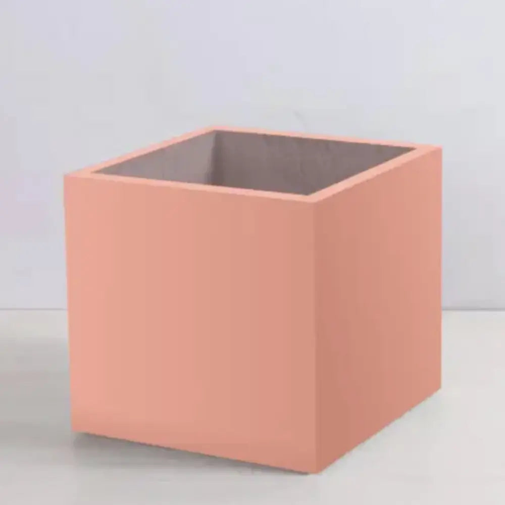 Grand pot de fleur carré - Rose