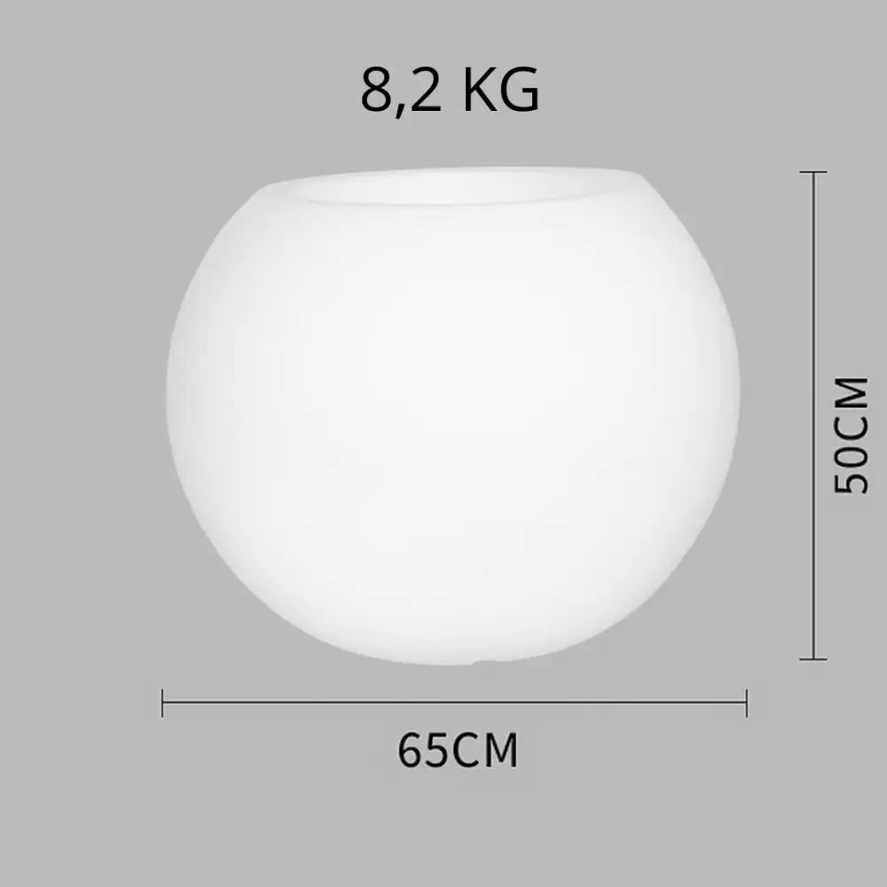 Grand pot de fleur extérieur lumineux solaire