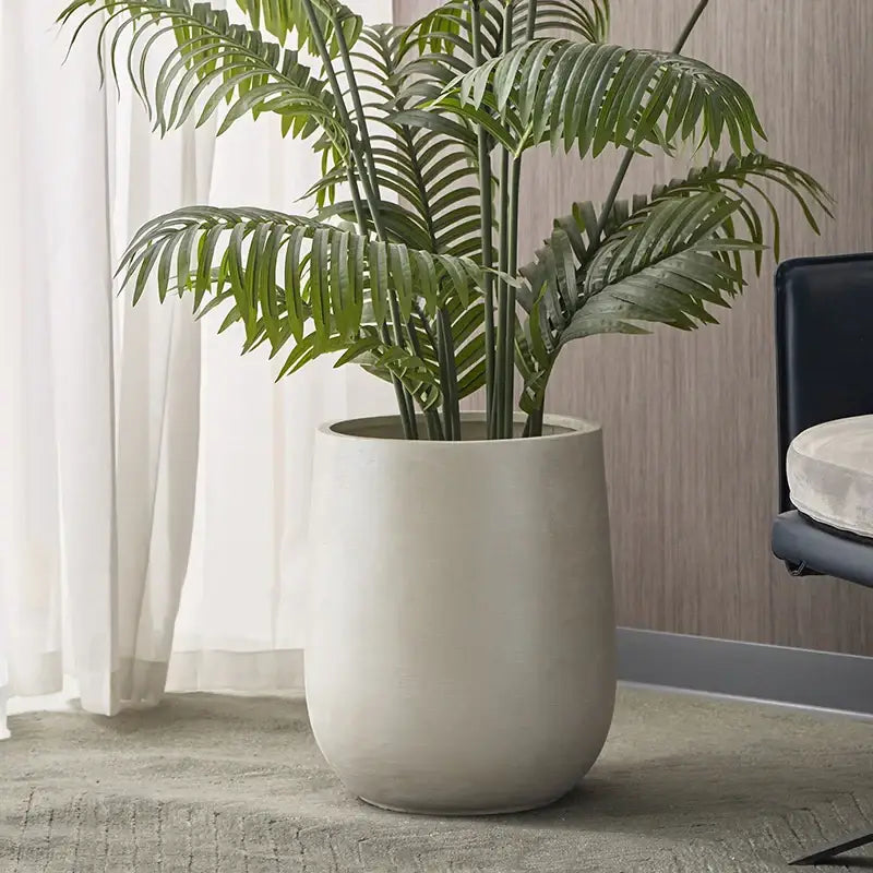 Lot de 4 pots de fleurs en céramique avec support en bois de bambou et trou de drainage pour plantes d'intérieur et d'extérieur - Pour décoration de maison et de bureau Lot de 4 pots de fleurs en céramique avec support en bois de bambou et trou de drainage pour plantes d'intérieur et d'extérieur - Pour décoration de maison et de bureau