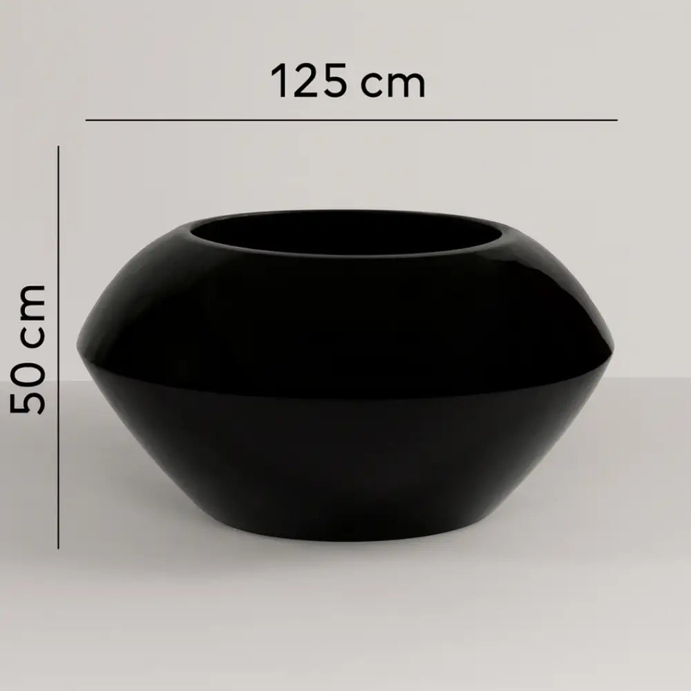 Grand pot de fleur noir