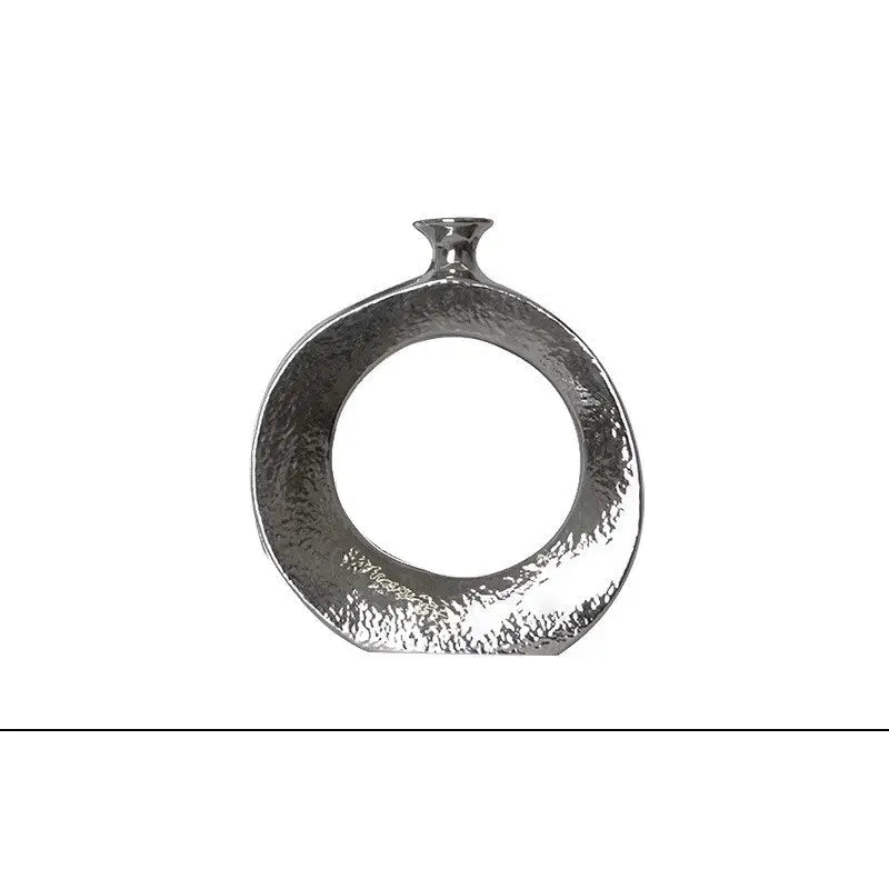 Grand vase avec pampas - Argent / 31 cm - Décoration intérieure