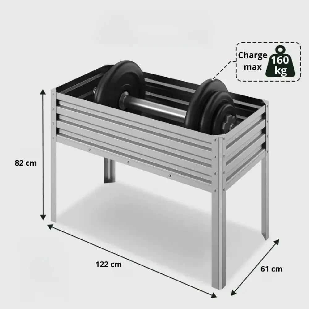 Jardinière rectangulaire sur pied