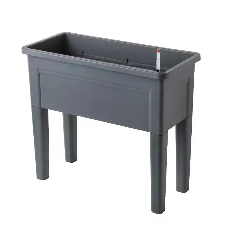 Jardinière sur pied en plastique - Gris