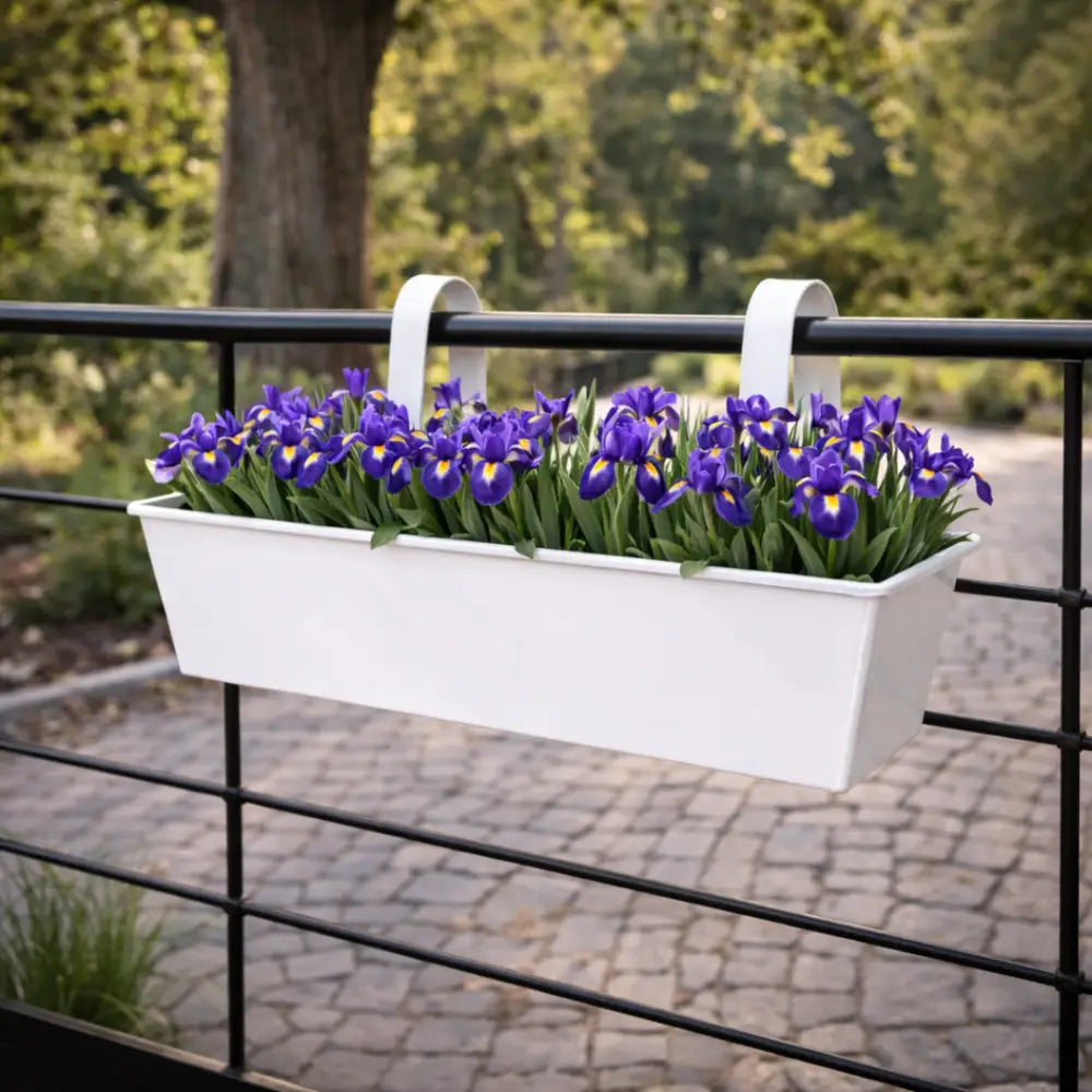 Jardinière suspendue blanche