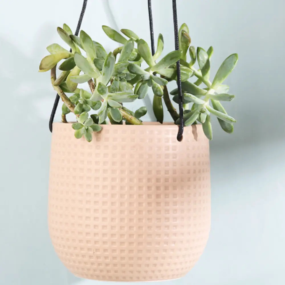 Petit pot de fleur à suspendre - Brun clair