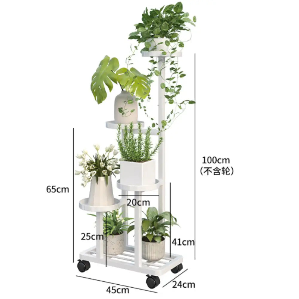 Porte plantes à roulettes