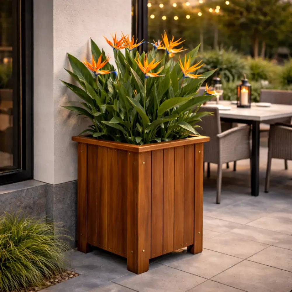 Pot de fleur carré hauteur 70 cm