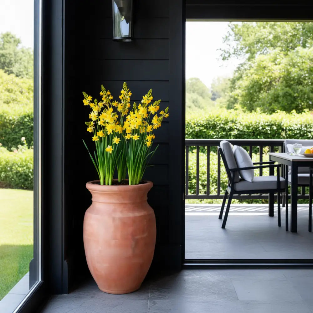 Pot de fleur extérieur xxl terre cuite