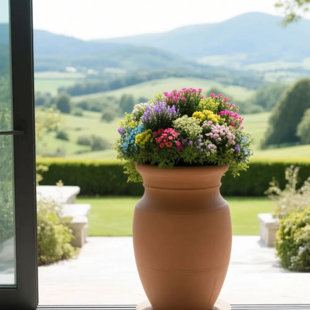 Pot de fleur extérieur xxl terre cuite