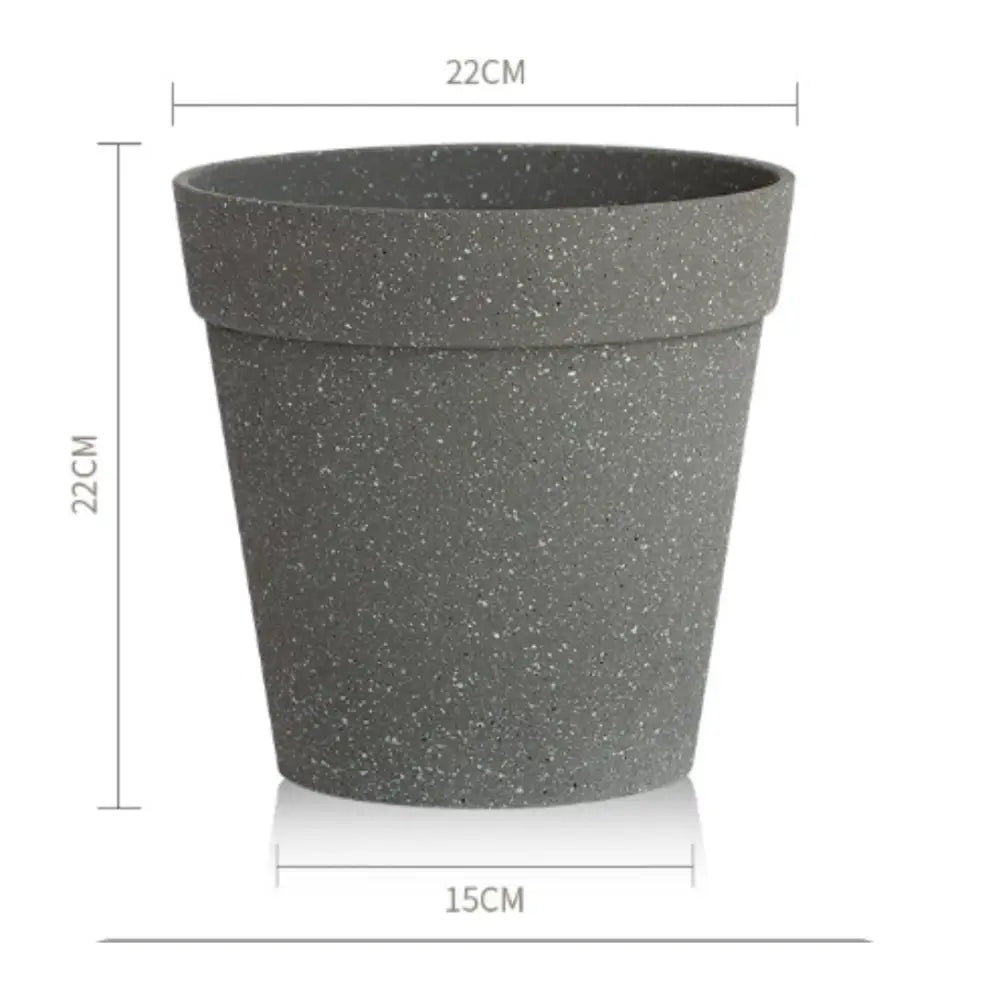 Pot de fleur plastique pas cher Gris étoilé