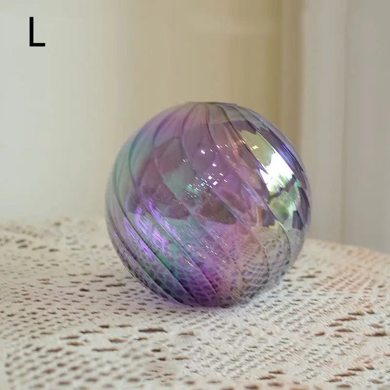 Vase boule verre - Violet / L - Décoration intérieure