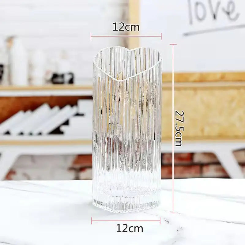 Vase coeur en verre