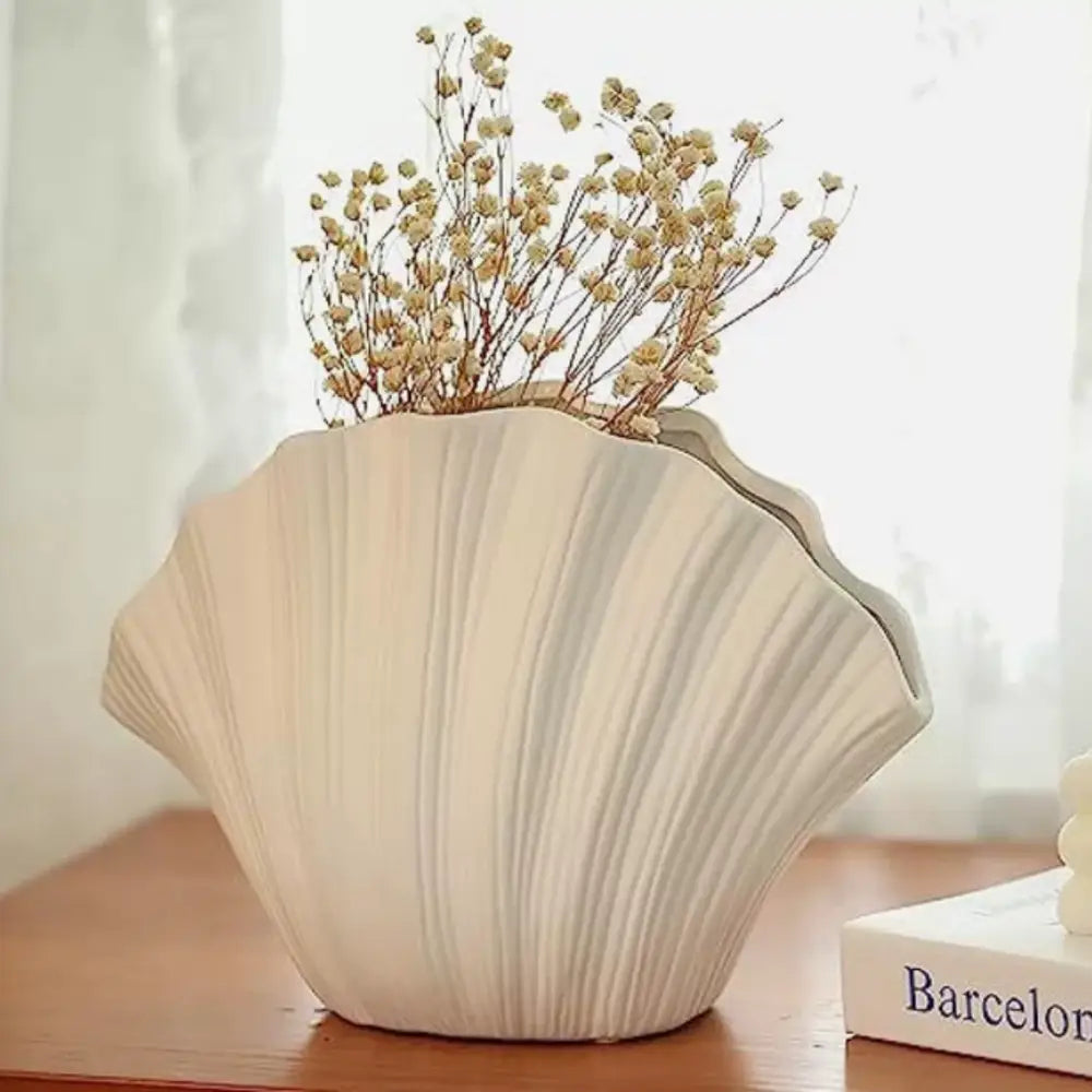 Vase coquillage blanc - Décoration intérieure