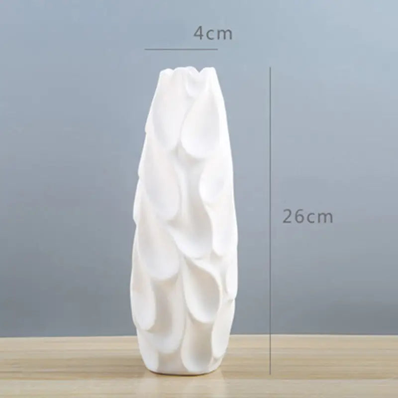 Vase en céramique artisanale - Blanc / Moyen