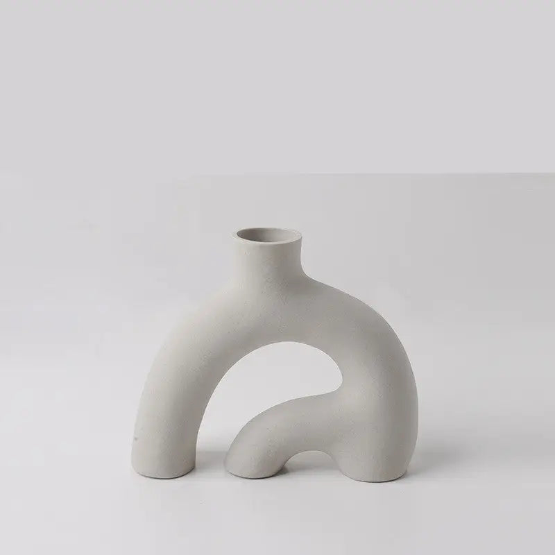 Vase haut avec pampa - D