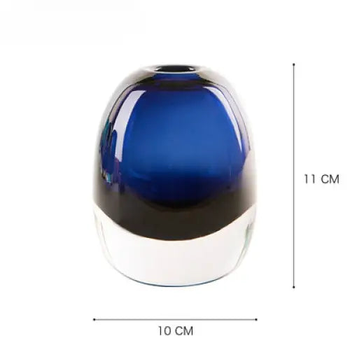 Vase soufflé verre - Bleu / Petit