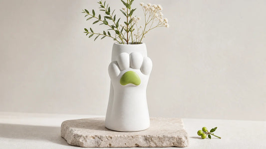 Vase décoratif en forme de patte de chat