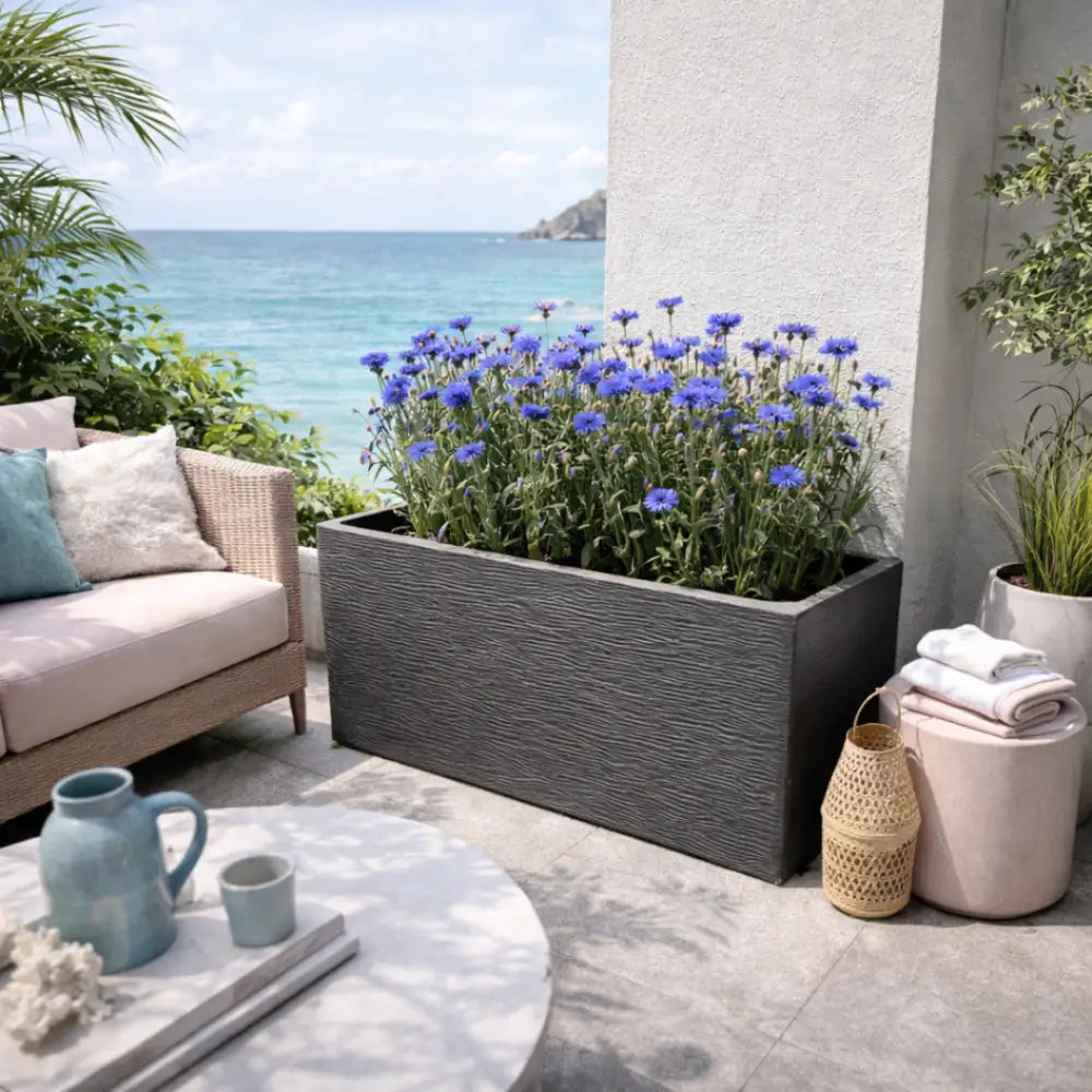 Jardinière rectangulaire anthracite