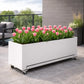 Grande jardinière sur roulettes
