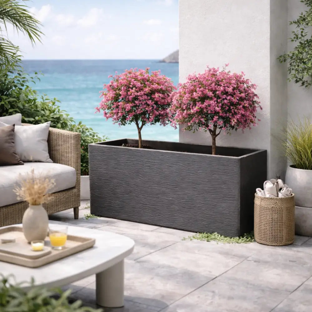Jardinière rectangulaire anthracite
