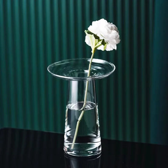 Vase fleur transparent