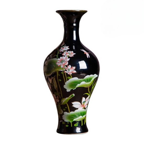 Vase chinois noir
