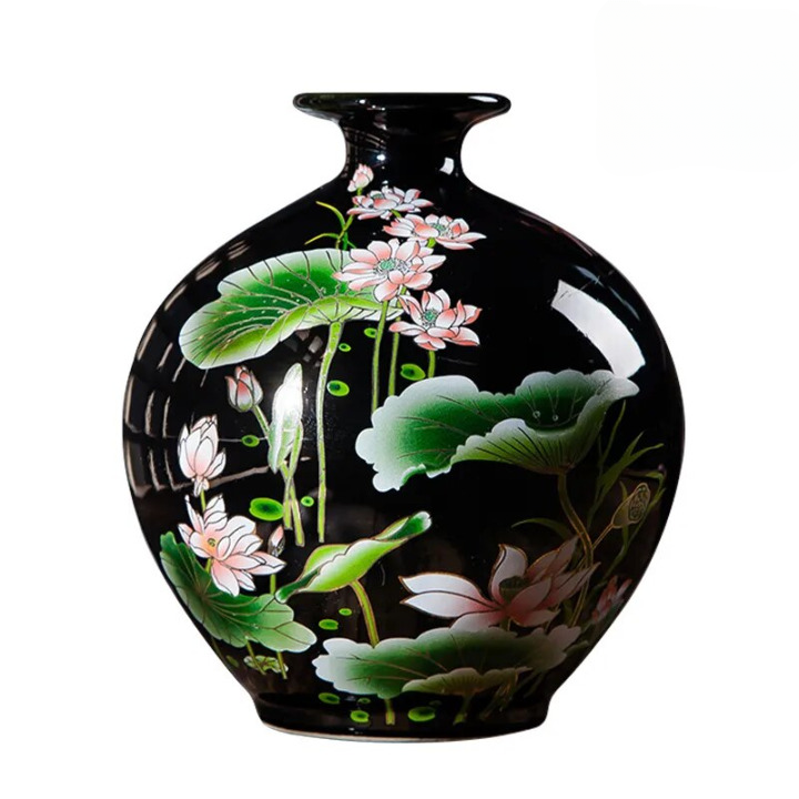 Vase chinois noir