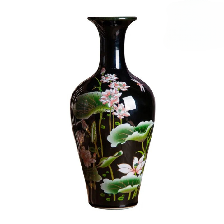 Vase chinois noir