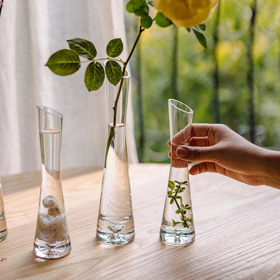 Vase soliflore verre