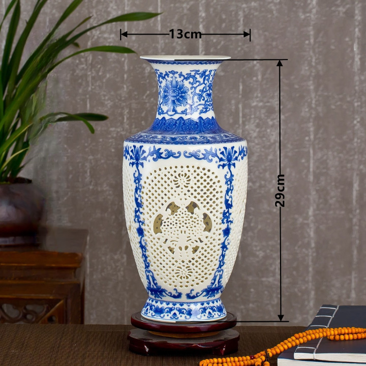 Vases chinois bleu et blanc