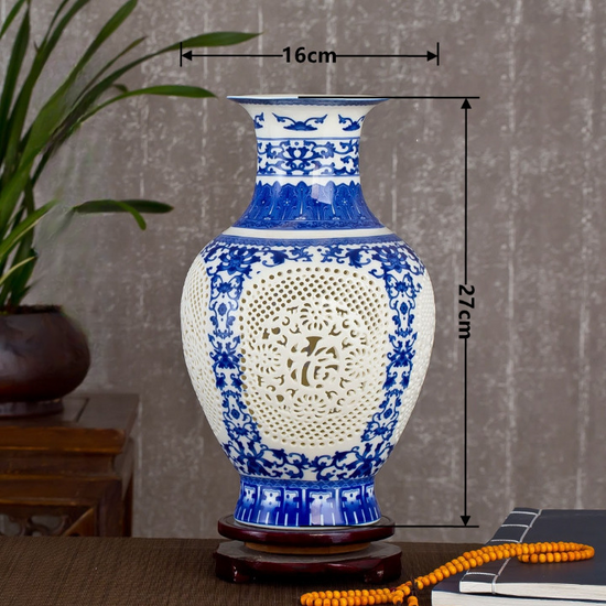 Vases chinois bleu et blanc