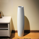 Grand vase blanc à poser au sol 70 cm