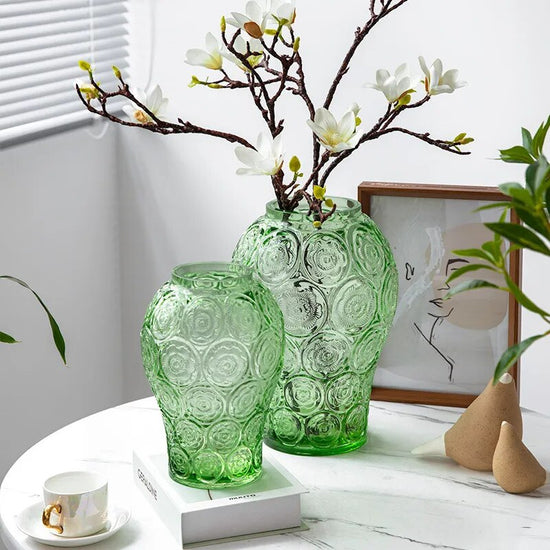 Vase transparent vert