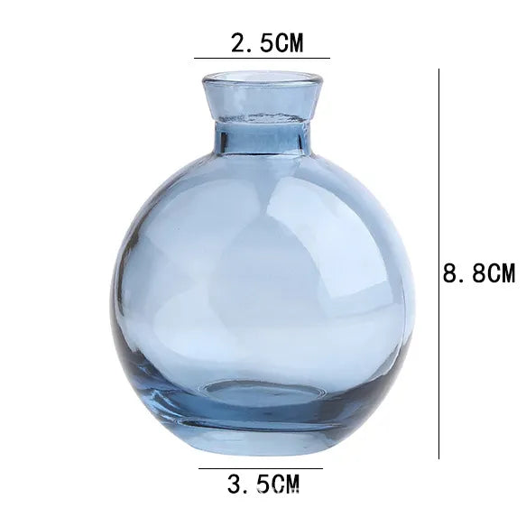 Vase bleu transparent