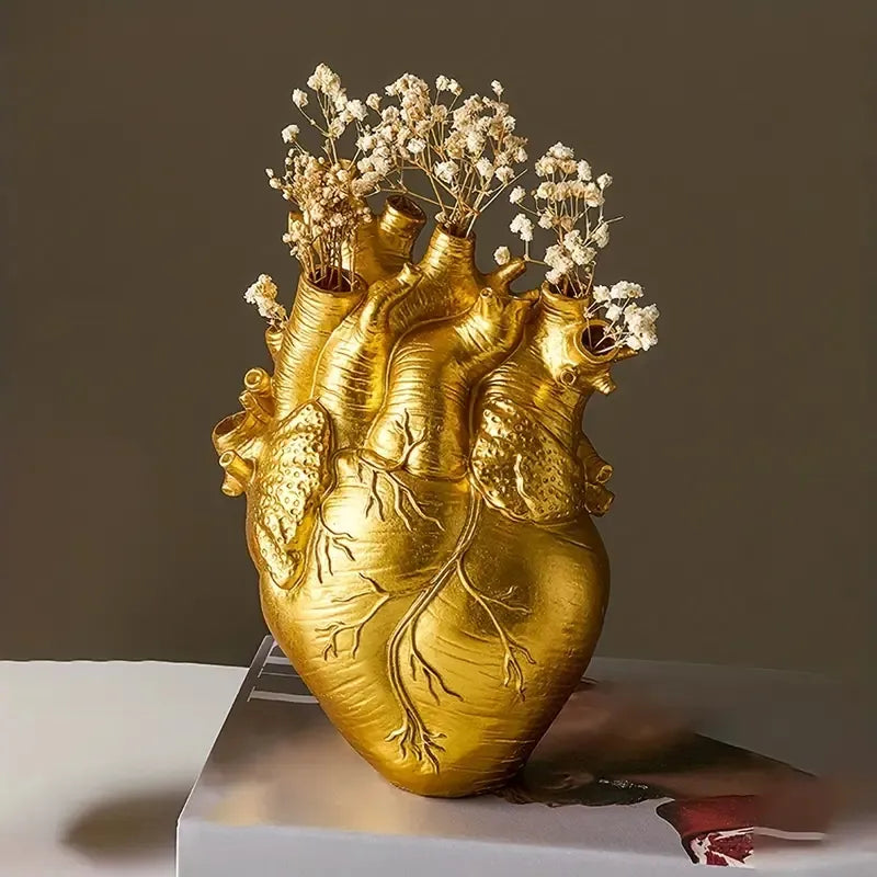 Vase coeur Seletti doré