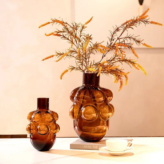 Vase en verre coloré design