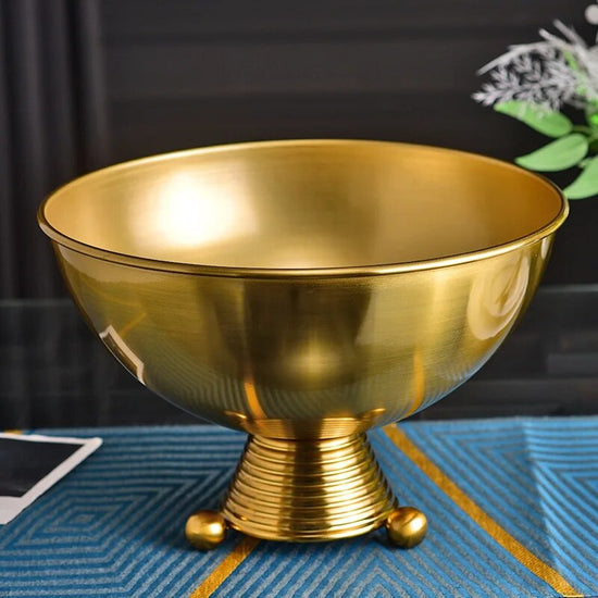 Vase métal doré