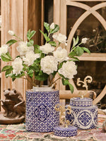 Vase chinois bleu blanc ancien