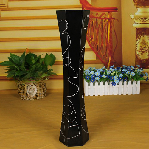 Grand vase design pas cher noir