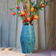 Vase bleu canard