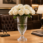 Grand vase en verre sur pied